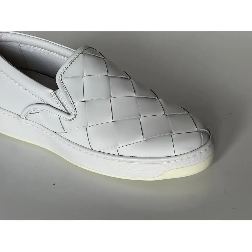 Bottega Veneta Rubber Sole Calf Leather Optic White Shoes 7 US 578303 9122 NIB